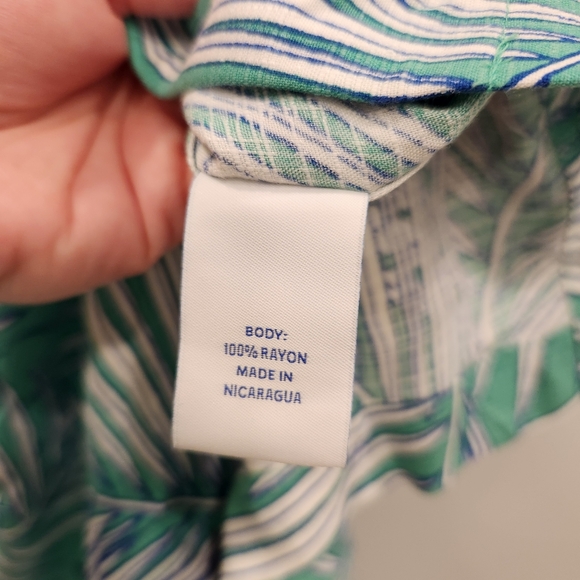 Caribbean NWT Tropical Button Up Collared Short Sleeve Tee Men's - Picture 7 of 9